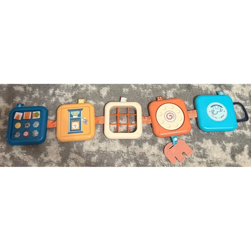 Flynow-Montessori Baby Busy Toy 8-in-1 Sensory Activity Cube